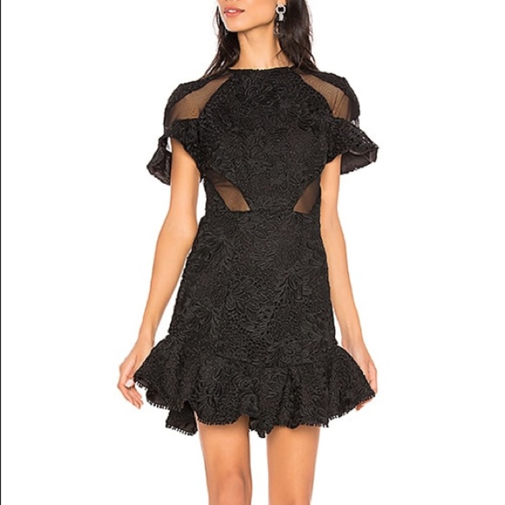 NWOT Karina Grimaldi Lila Mini Dress in Black